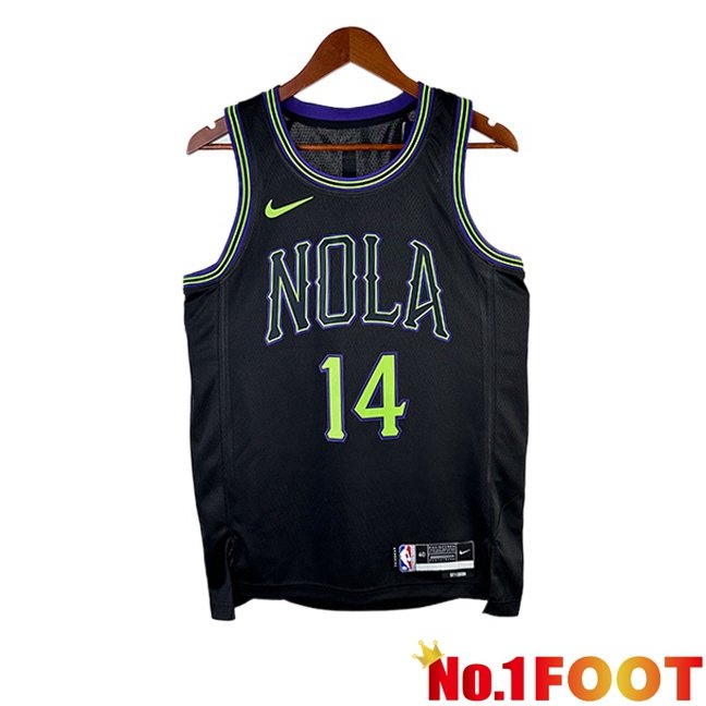 NBA New Orleans Pelicans (Brandon Ingram 14)Jersey Black 2025/2026