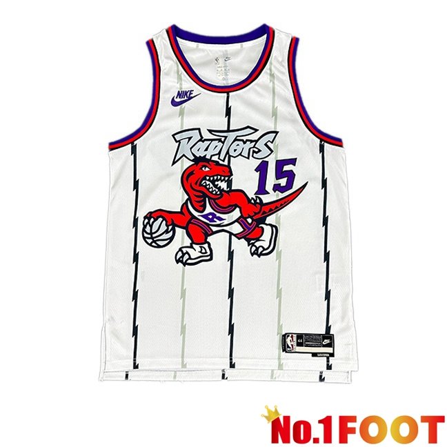 NBA Toronto Raptors (Vince Carter 15)Jersey Retro White 1998-1999