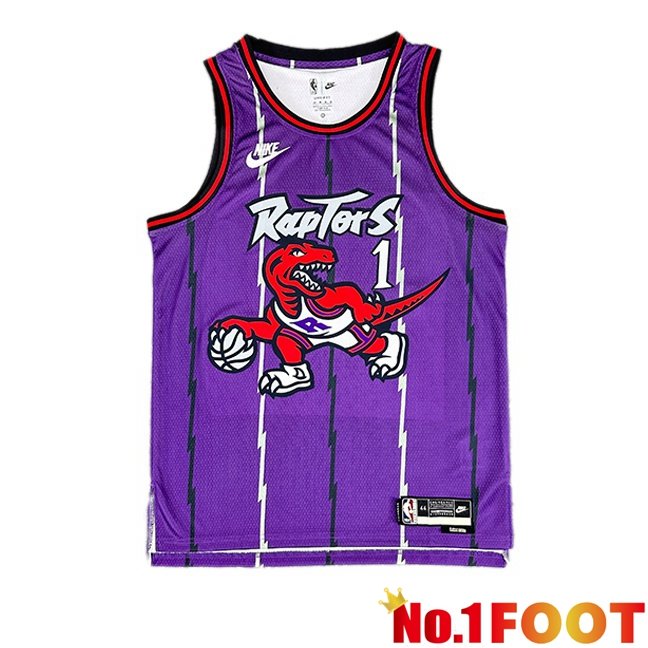 NBA Toronto Raptors (Tracy McGrady 1)Jersey Retro Purple 1998-1999