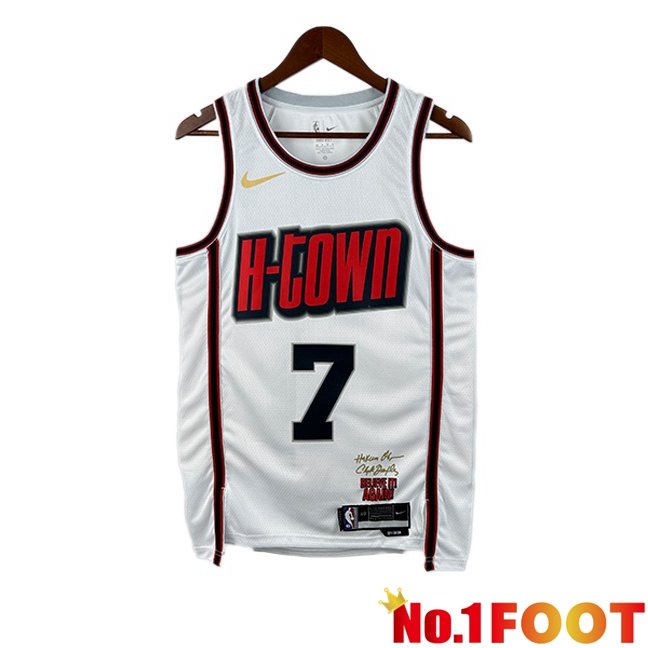 NBA Houston Rockets (Kevin Durant 7)Jersey White 2024/2025
