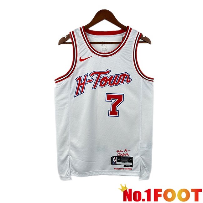 NBA Houston Rockets (Kevin Durant 7)Jersey White 2025/2026