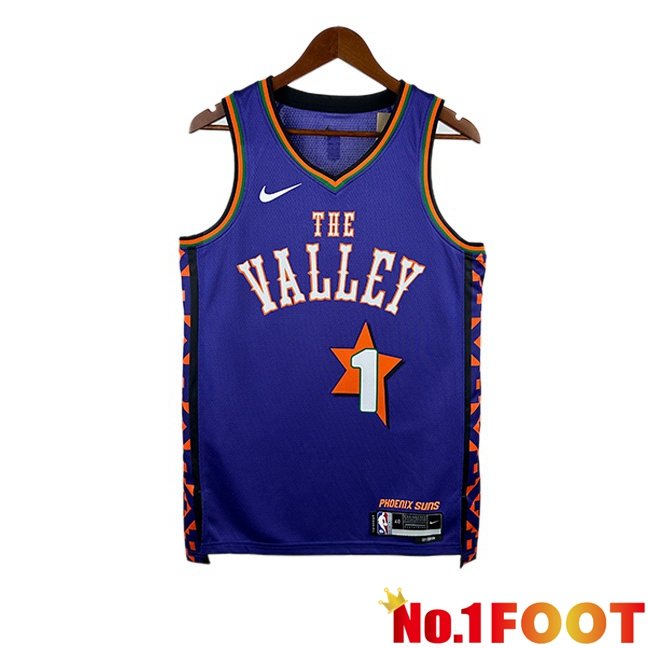 NBA Phoenix Suns (Devin Booker 1)Jersey Purple 2024/2025