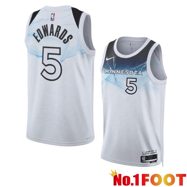 NBA Minnesota Timberwolves (Anthony Edwards 5)Jersey White 2024/2025