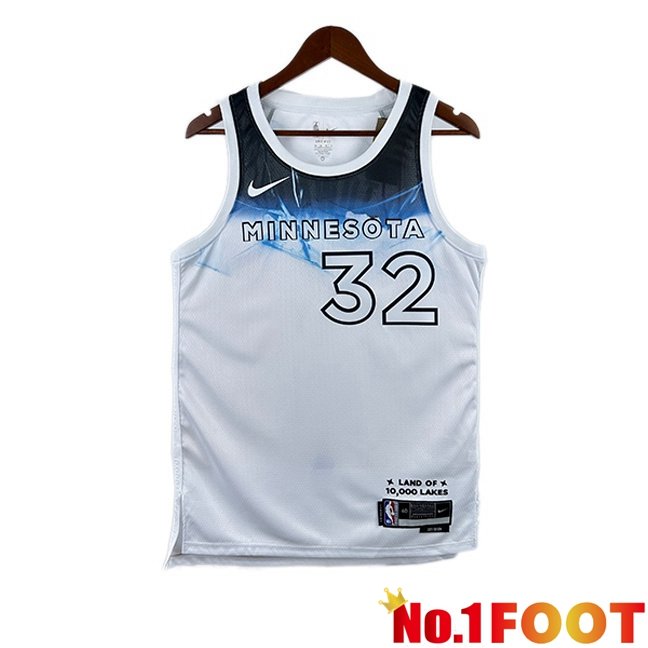 NBA Minnesota Timberwolves (Karl-Anthony Towns 32)Jersey White 2024/2025