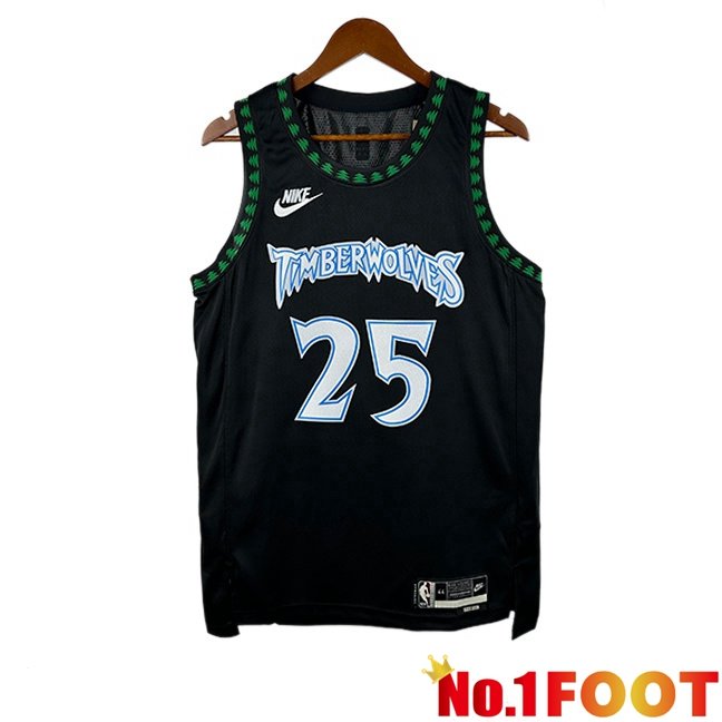 NBA Minnesota Timberwolves (Derrick Pink 25)Jersey Black 2025/2026