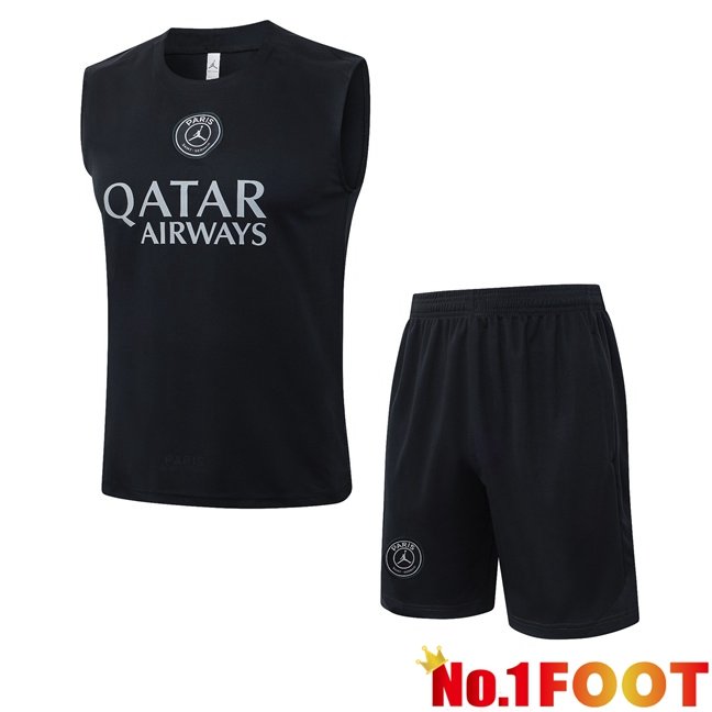 Paris PSG Soccer Vest + Shorts Black 2026/2027