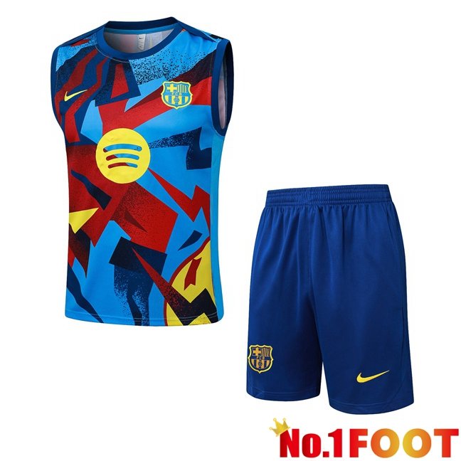 FC Barcelona Soccer Vest + Shorts Blue Red 2026/2027