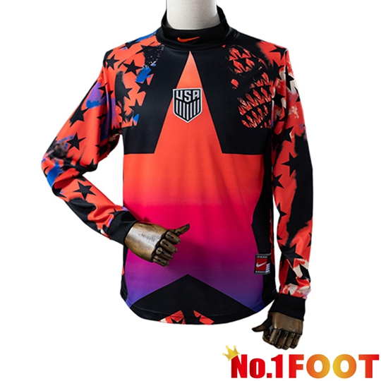 USA Long sleeve Goalkeeper Soccer Jersey Orange/Purple 2026/2027