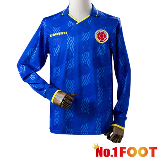 Colombia Retro Away Soccer Jersey Long sleeve 1994