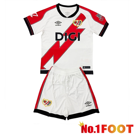 Rayo Vallecano Kids Home Soccer Jersey 2025/2026