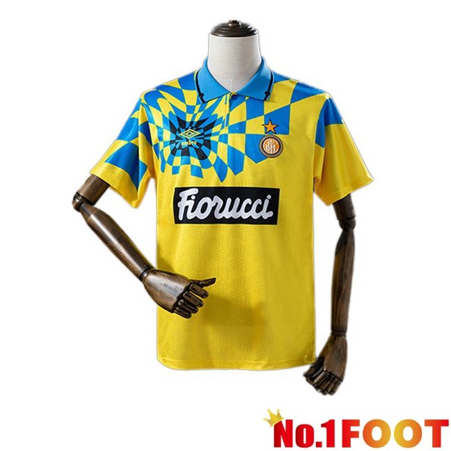 Inter Milan Retro Third Soccer Jersey Yellow 1992-1994