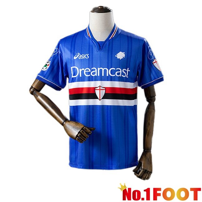 UC Sampdoria Retro Home Soccer Jersey Blue 2000-2001