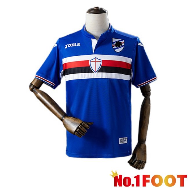 UC Sampdoria Retro Home Soccer Jersey Blue 2015-2016
