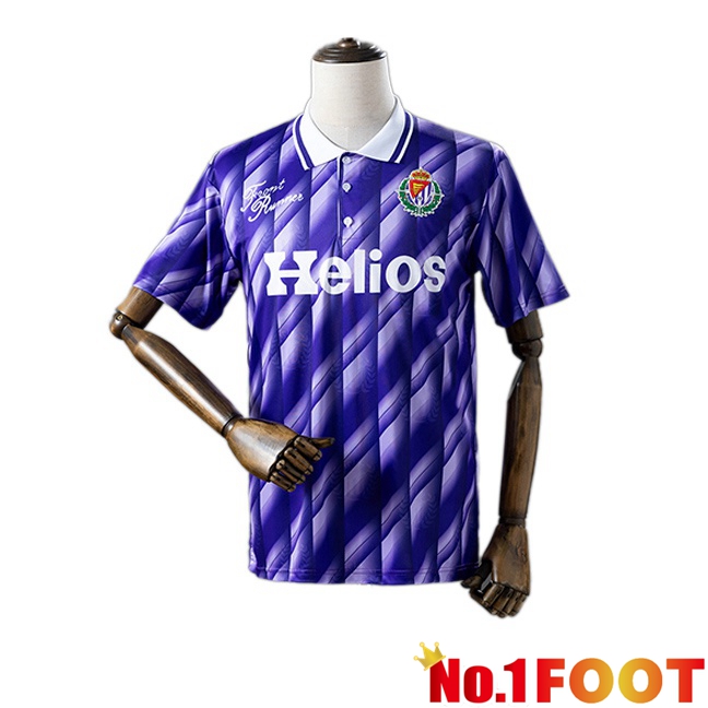 Real Valladolid Retro Away Soccer Jersey Purple 1992-1993