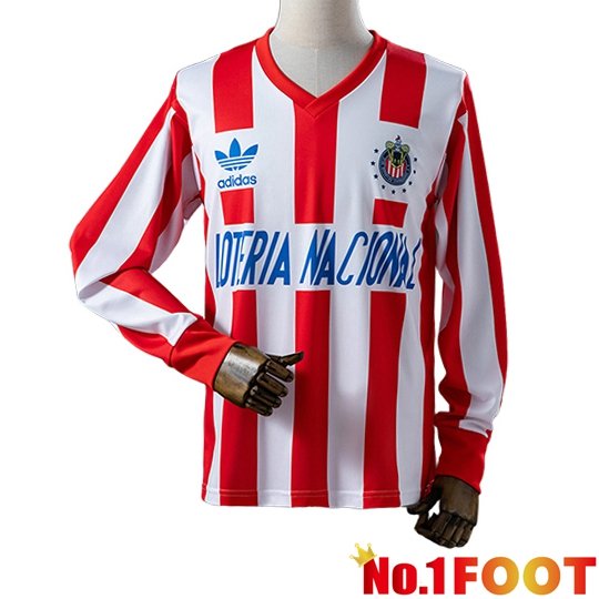 CD Guadalajara Retro Home Soccer Jersey Long sleeve 1991/1992