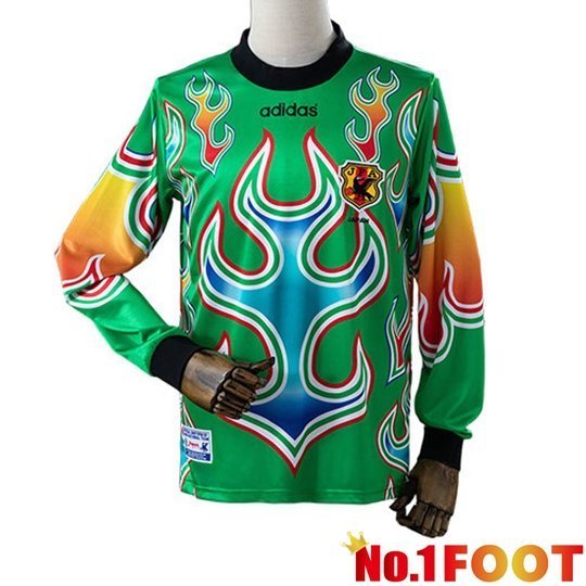 Japan Retro Long sleeve Goalkeeper Soccer Jersey Green 1998