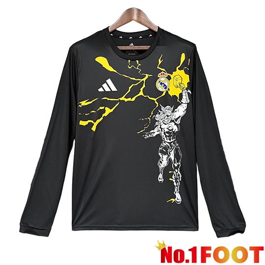 Real Madrid Long sleeve Soccer Jersey Special Edition Black 2026/2027