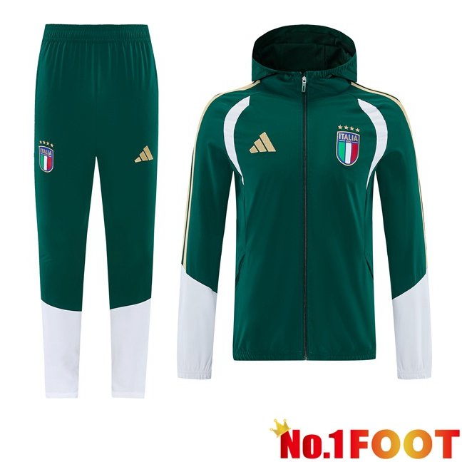 Italy Training Tracksuit - Windbreaker Green 2026/2027