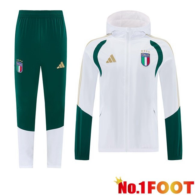 Italy Training Tracksuit - Windbreaker White 2026/2027