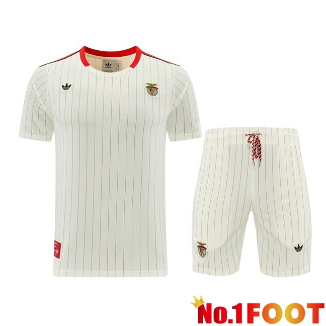 S.L Benfica kit Training T Shirt + Shorts White 2026/2027