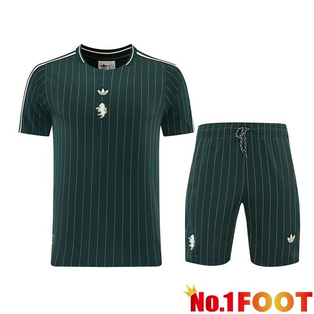 Juventus kit Training T Shirt + Shorts Green 2026/2027