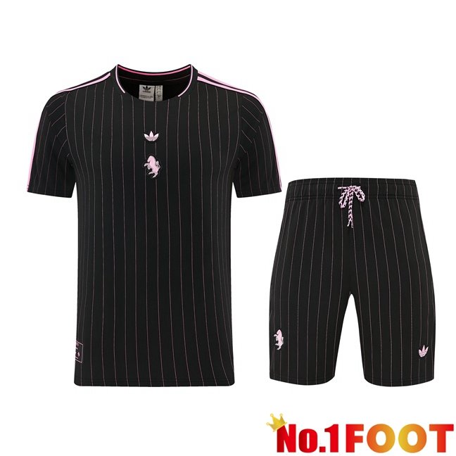 Juventus kit Training T Shirt + Shorts Black 2026/2027