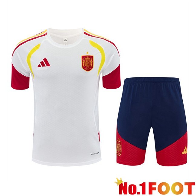 Spain kit Training T Shirt + Shorts White 2026/2027