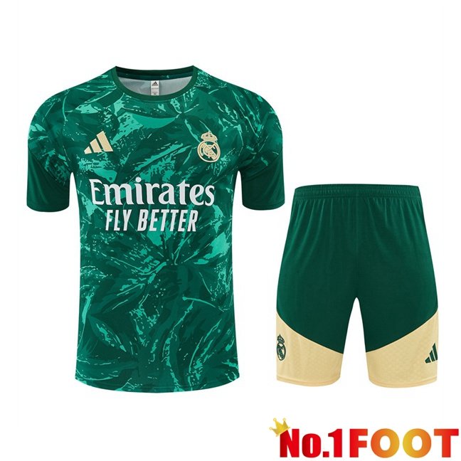 Real Madrid kit Training T Shirt + Shorts Green 2026/2027