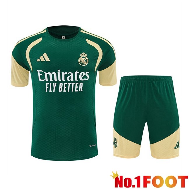 Real Madrid kit Training T Shirt + Shorts Green 2026/2027