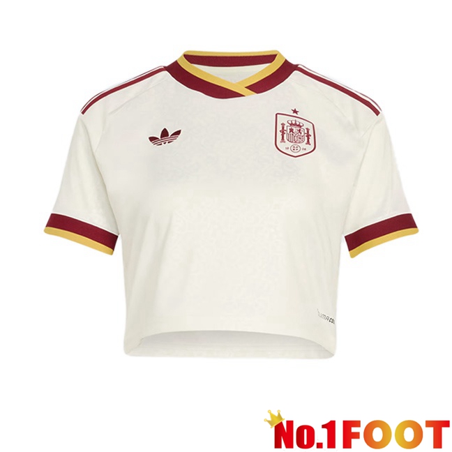 Spain Court Women Away Soccer Jersey White 2026/2027
