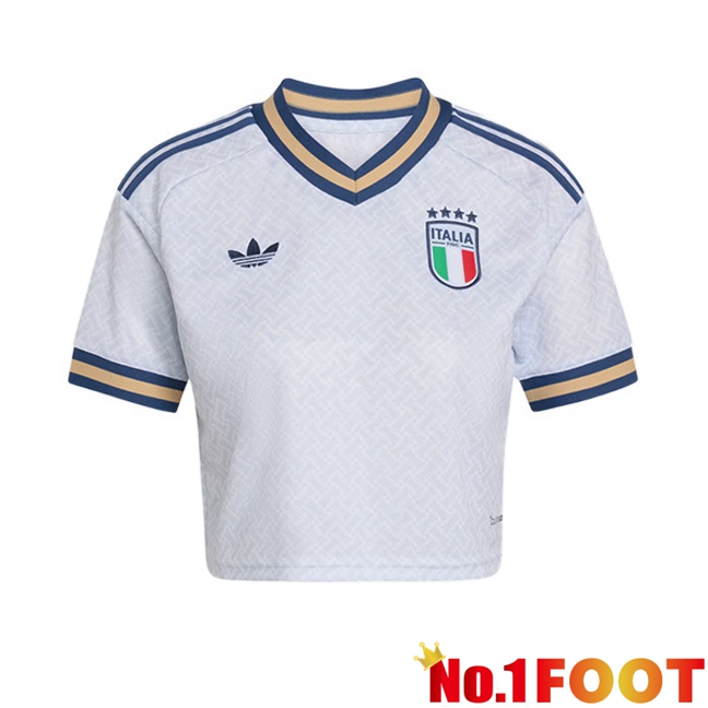 Italy Court Women Away Soccer Jersey White 2026/2027