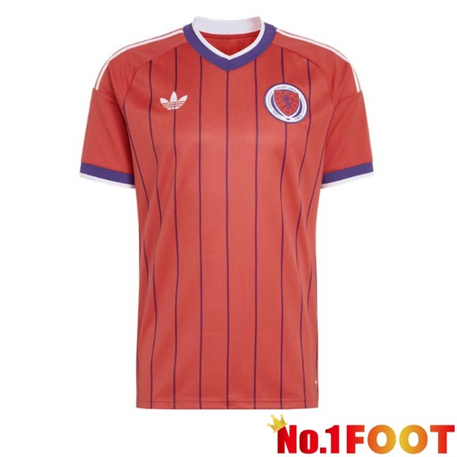 Scotland Away Soccer Jersey Red 2026/2027
