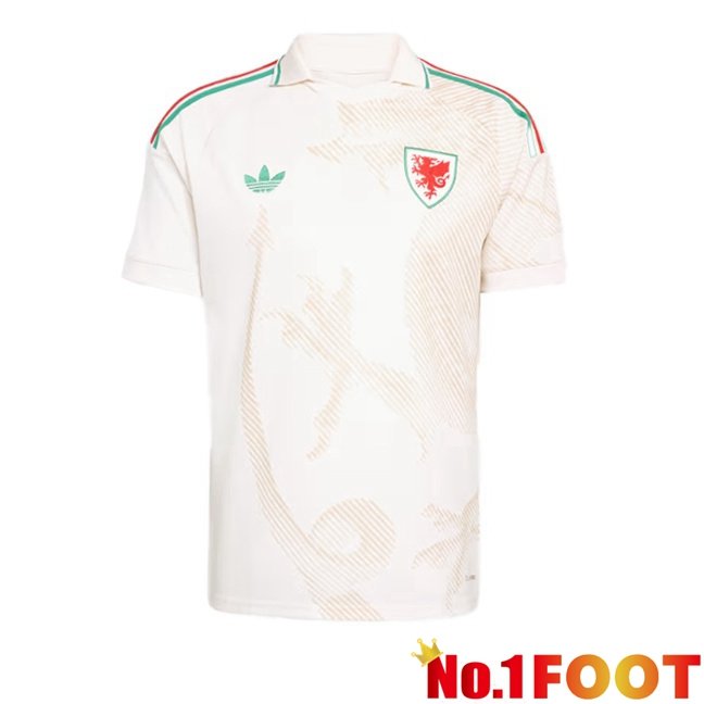 Wales Away Soccer Jersey White 2026/2027