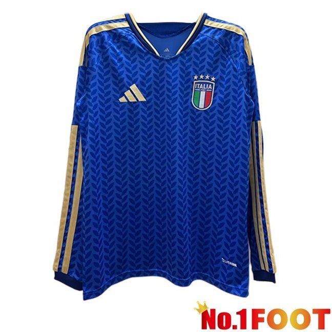 Italy Home Soccer Jersey Long sleeve Blue 2026/2027