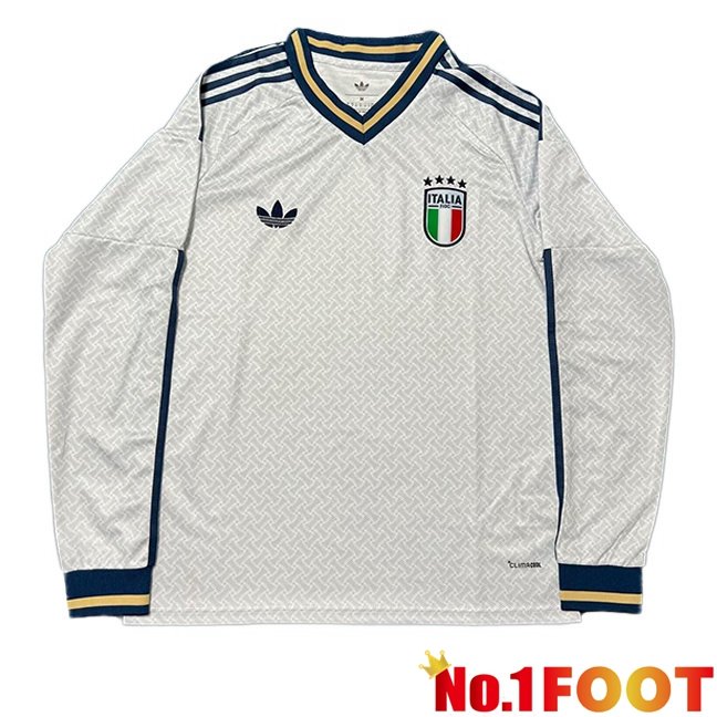 Italy Away Soccer Jersey Long sleeve White 2026/2027