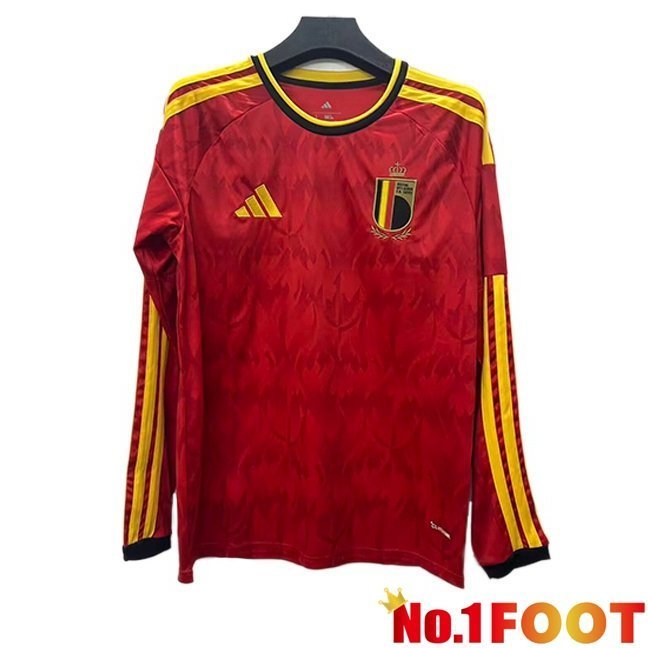 Belgium Home Soccer Jersey Long sleeve Red 2026/2027