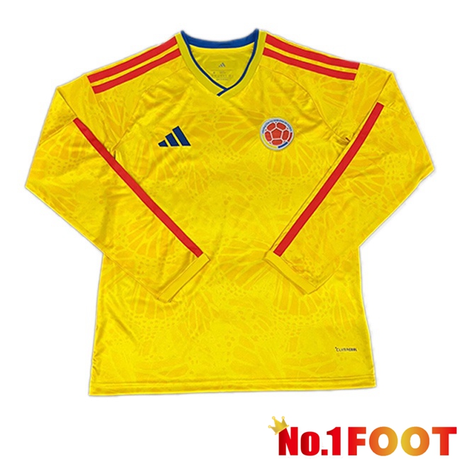 Colombia Home Soccer Jersey Long sleeve Yellow 2026/2027