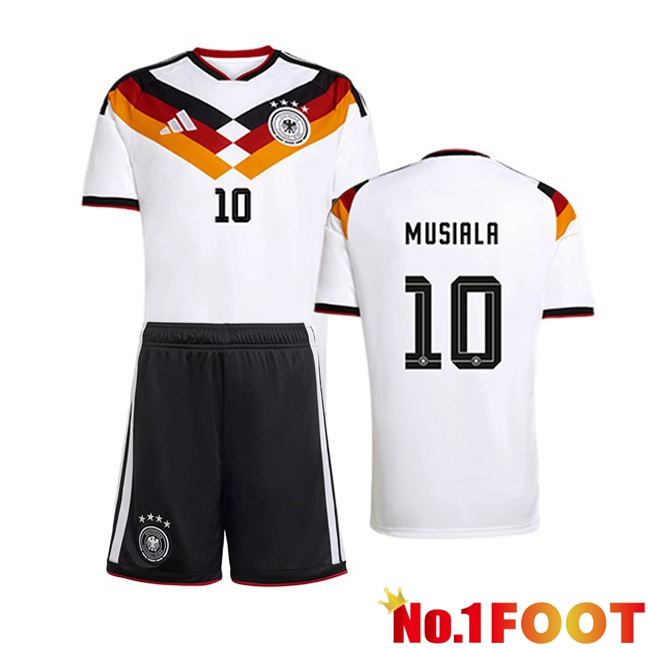 Germany (MUSIALA 10) Kids Home Soccer Jersey White 2026/2027