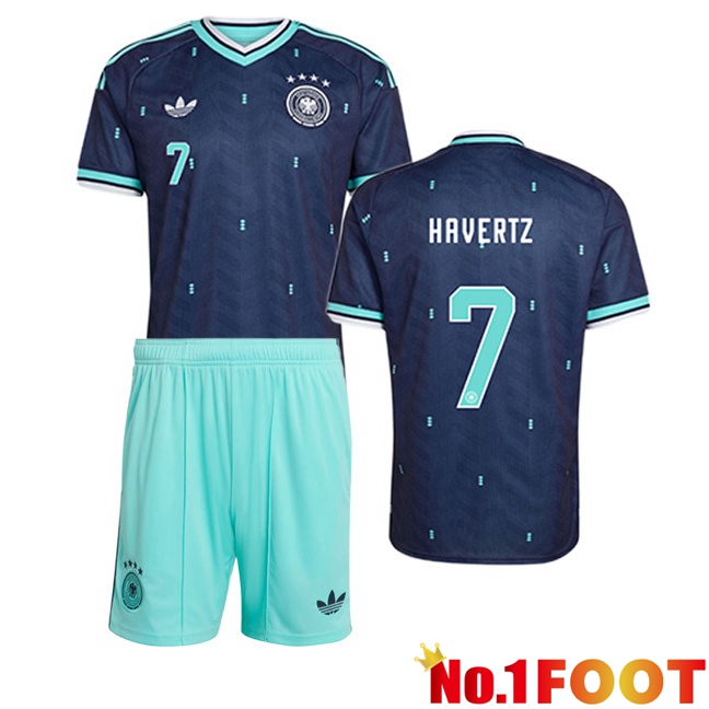 Germany (HAVERTZ 7) Kids Away Soccer Jersey Blue Royal 2026/2027