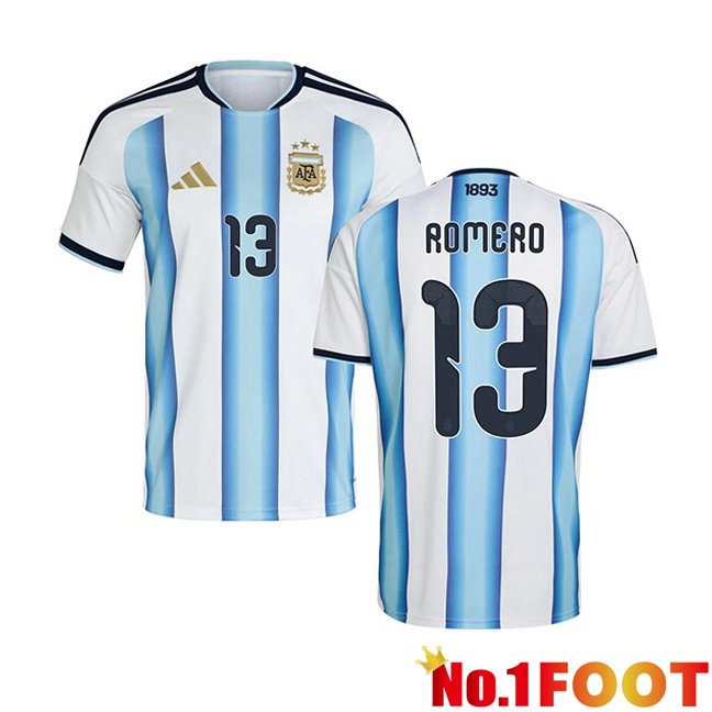 Argentina (ROMERO 13) Home Soccer Jersey Blue White 2026/2027
