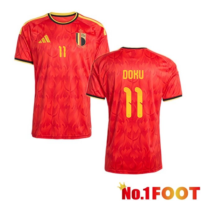 Belgium (DOKU 11) Home Soccer Jersey Red 2026/2027