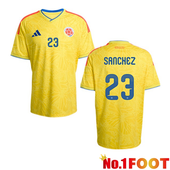 Colombia (SANCHEZ 23) Home Soccer Jersey Yellow 2026/2027