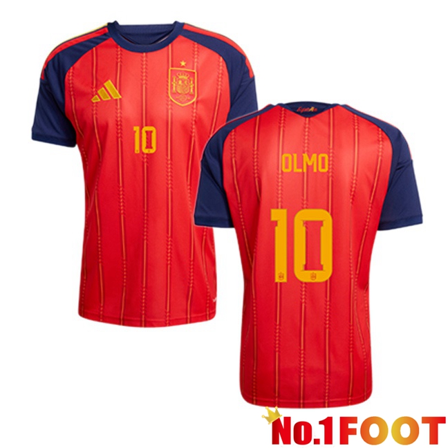 Spain (OLMO 10) Home Soccer Jersey Red 2026/2027