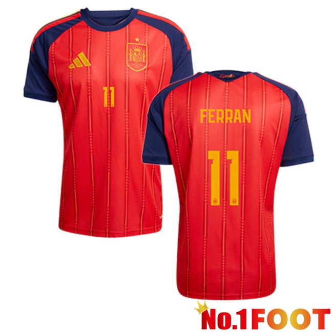 Spain (FERRAN 11) Home Soccer Jersey Red 2026/2027