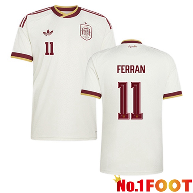 Spain (FERRAN 11) Away Soccer Jersey White 2026/2027