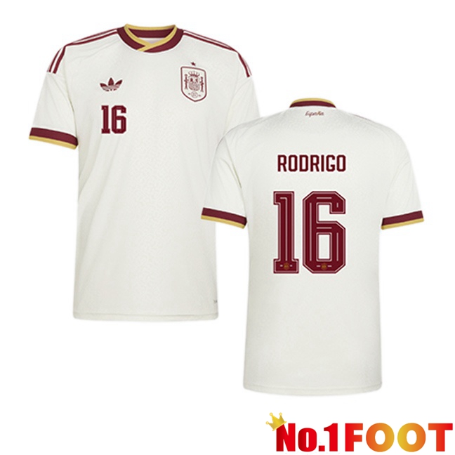 Spain (RODRIGO 16) Away Soccer Jersey White 2026/2027