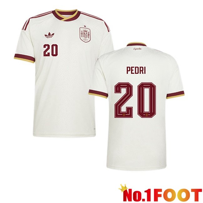Spain (PEDRI 20) Away Soccer Jersey White 2026/2027