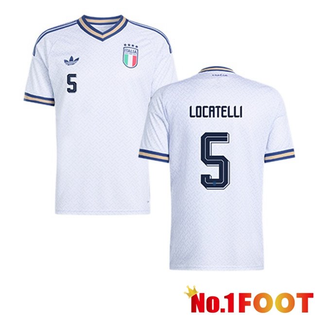 Italy (LOCATELLI 5) Away Soccer Jersey White 2026/2027