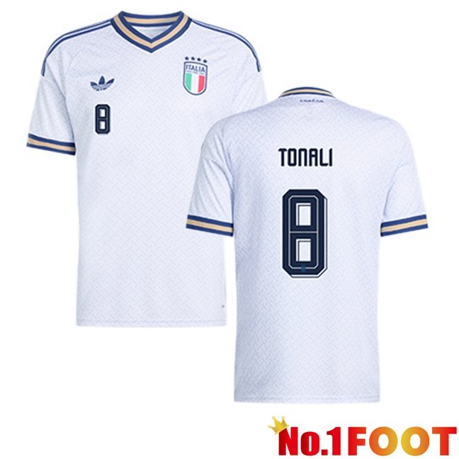 Italy (TONALI 8) Away Soccer Jersey White 2026/2027