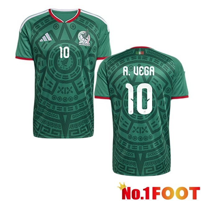 Mexico (A. VEGA 10) Home Soccer Jersey Green 2026/2027